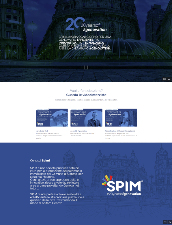 Landing page site Spim 20 ans